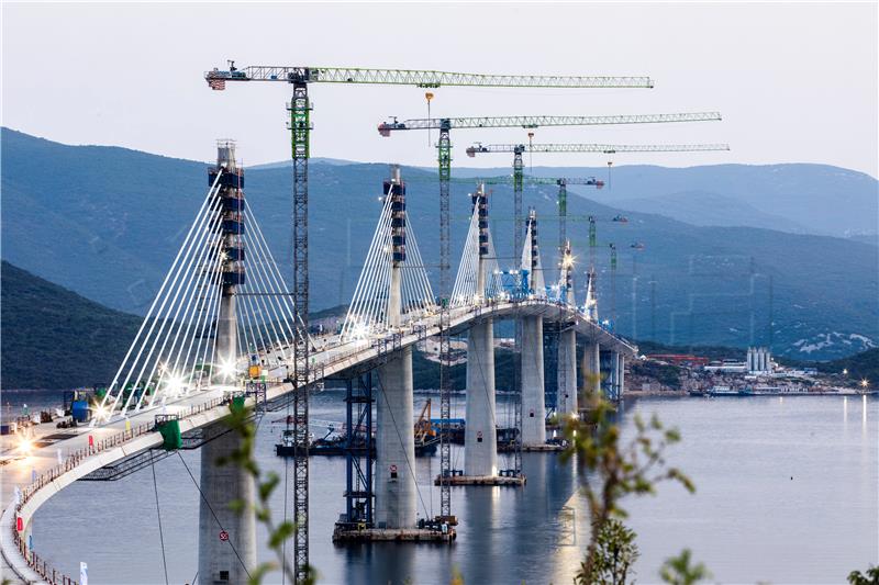 Works on Pelješac Bridge to be completed this month, PM says