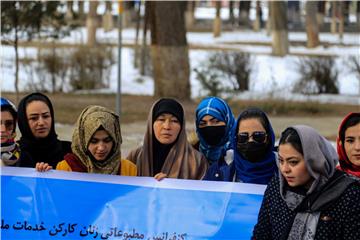 AFGHANISTAN WOMEN  PROTEST