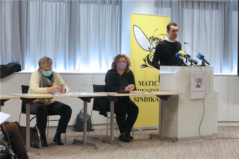 Konferencija za medije Matice hrvatskih sindikata