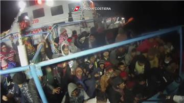 ITALY COAST GUARDS MIGRANTS RESCUED