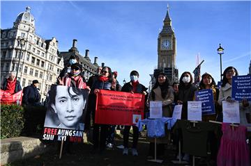 BRITAIN MYANMAR PROTEST MILITARY COUP