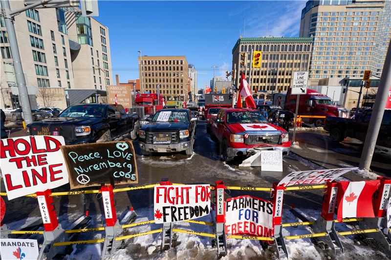 CANADA PROTEST TRUCKERS CORONAVIRUS COVID19 PANDEMIC