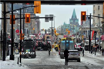 CANADA PROTEST TRUCKERS CORONAVIRUS COVID19 PANDEMIC