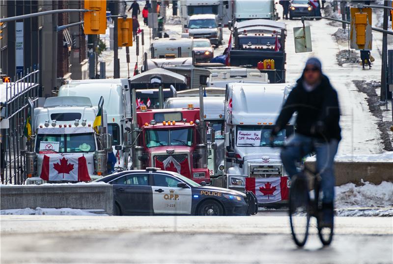 CANADA PROTEST TRUCKERS CORONAVIRUS COVID19 PANDEMIC