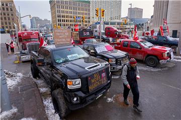 CANADA PROTEST TRUCKERS CORONAVIRUS COVID19 PANDEMIC