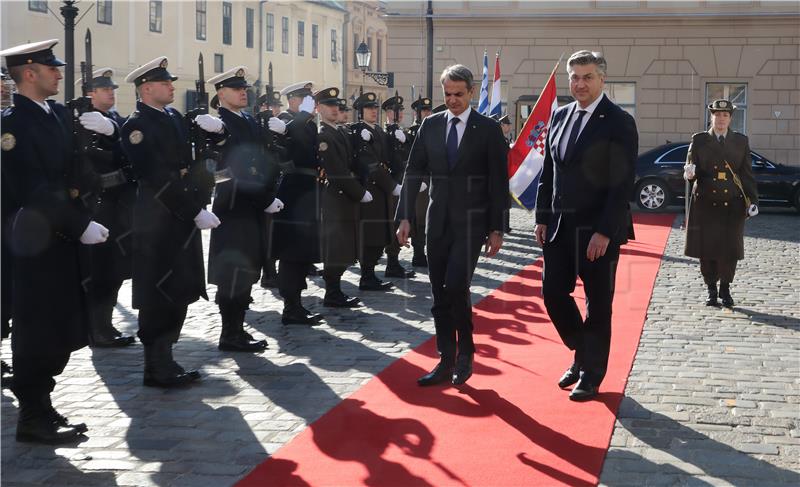 Andrej Plenković primio grčkog premijera Kiriakosa Micotakisa