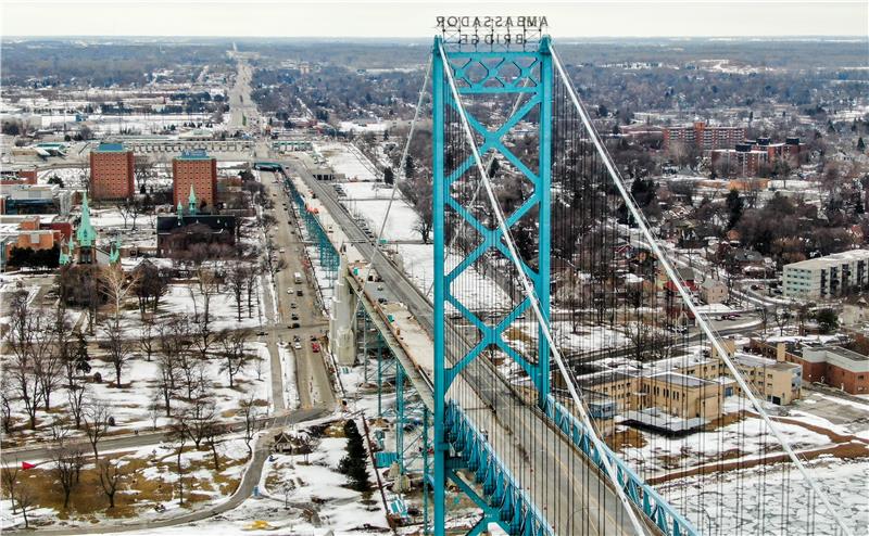 USA AMBASSADOR BRIDGE SHUTDOWN