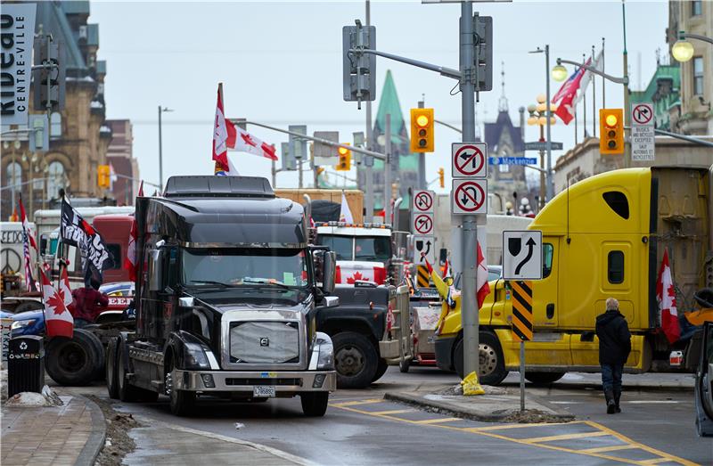 CANADA PROTEST TRUCKERS CORONAVIRUS COVID19 PANDEMIC