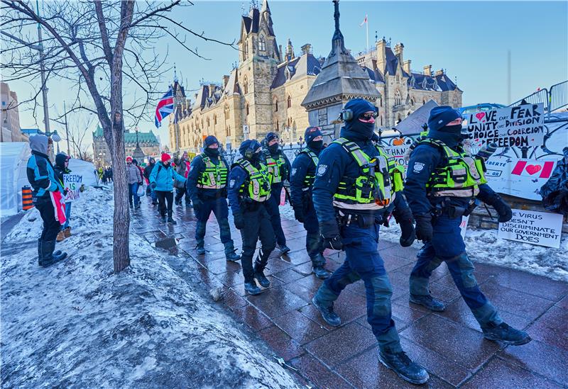 CANADA PROTEST TRUCKERS CORONAVIRUS COVID19 PANDEMIC