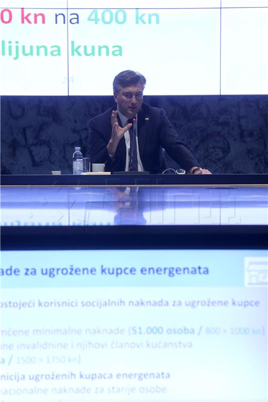 Plenković predstavio paket mjera za ublažavanje rasta cijena energenata