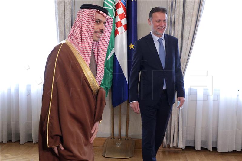 Croatian parliament speaker receives Saudi prince