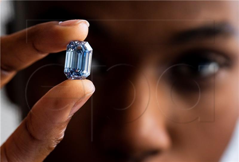 USA NEW YORK SOTHEBYS BLUE DIAMOND