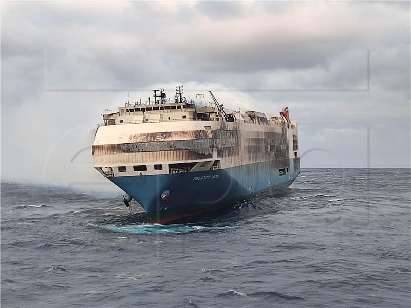 PORTUGAL AZORES CARGO SHIP FIRE