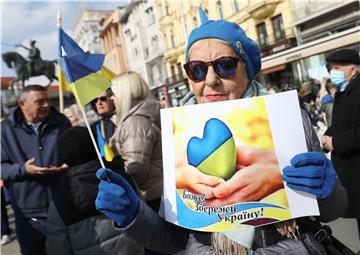 Skup u znak podrške Ukrajini, žrtvi ruske agresije