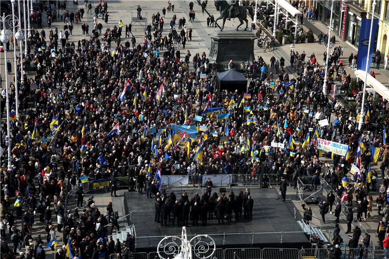 Skup u znak podrške Ukrajini, žrtvi ruske agresije