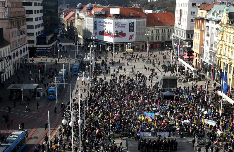 Skup u znak podrške Ukrajini, žrtvi ruske agresije