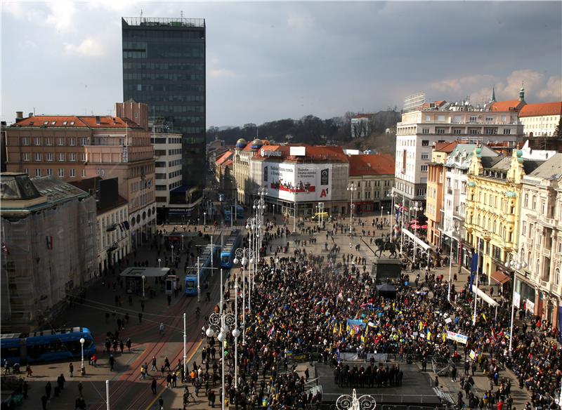 Skup u znak podrške Ukrajini, žrtvi ruske agresije