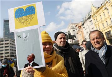 Skup u znak podrške Ukrajini, žrtvi ruske agresije