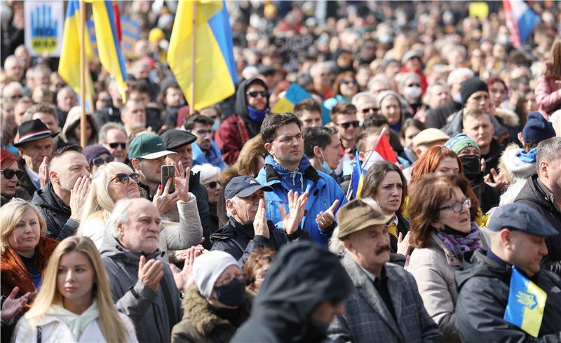 Skup u znak podrške Ukrajini, žrtvi ruske agresije