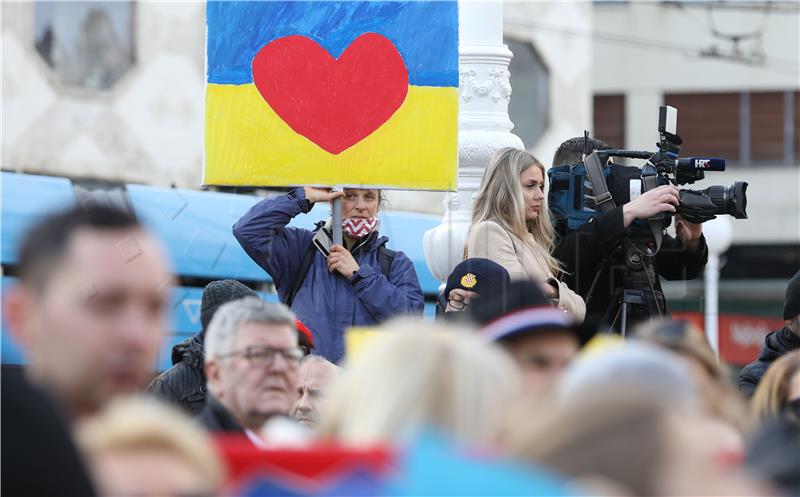 Skup u znak podrške Ukrajini, žrtvi ruske agresije