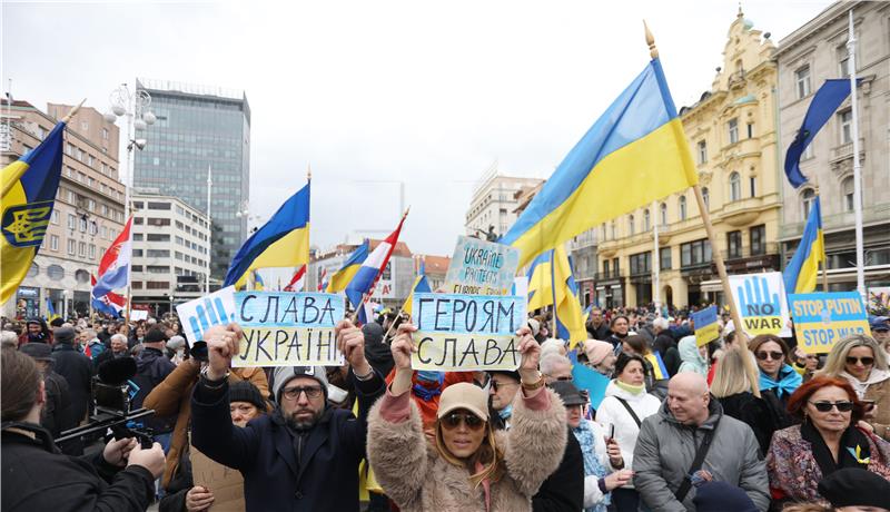 Skup u znak podrške Ukrajini, žrtvi ruske agresije