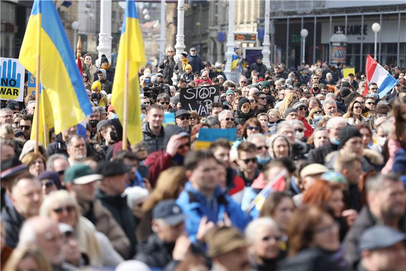 Skup u znak podrške Ukrajini, žrtvi ruske agresije