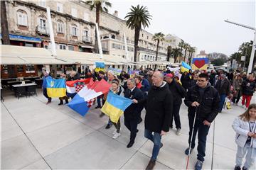 Split: Skup u znak podrške Ukrajini, žrtvi agresije od strane Rusije