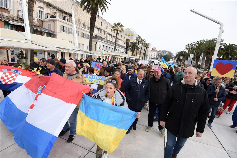 Split: Skup u znak podrške Ukrajini, žrtvi agresije od strane Rusije