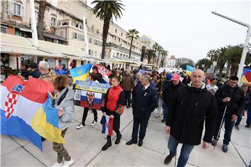 Split: Skup u znak podrške Ukrajini, žrtvi agresije od strane Rusije