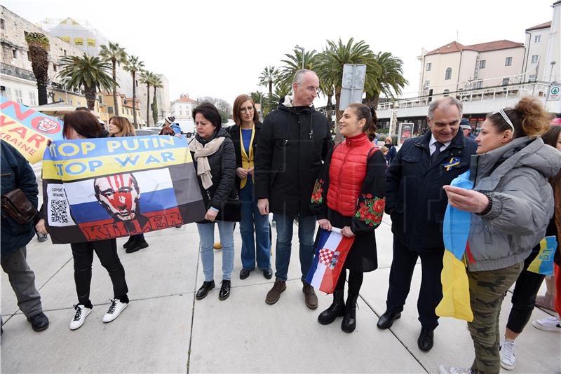 Split: Skup u znak podrške Ukrajini, žrtvi agresije od strane Rusije