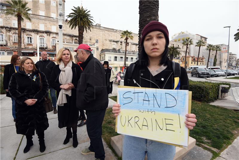 Split: Skup u znak podrške Ukrajini, žrtvi agresije od strane Rusije