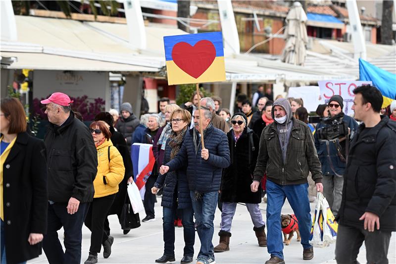 Split: Skup u znak podrške Ukrajini, žrtvi agresije od strane Rusije