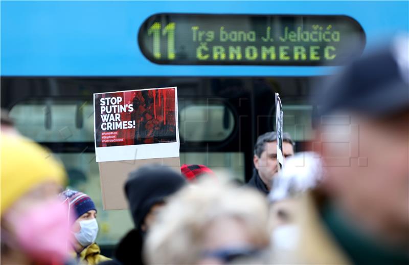 Rally of support to Ukraine, Ukrainians held in Zagreb