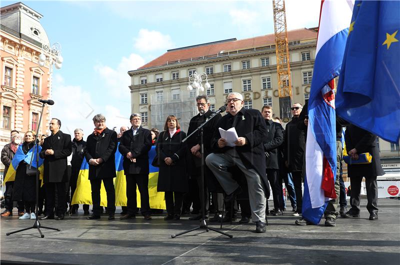 Skup u znak podrške Ukrajini, žrtvi ruske agresije