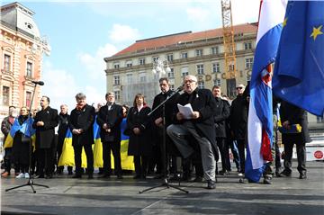 Skup u znak podrške Ukrajini, žrtvi ruske agresije