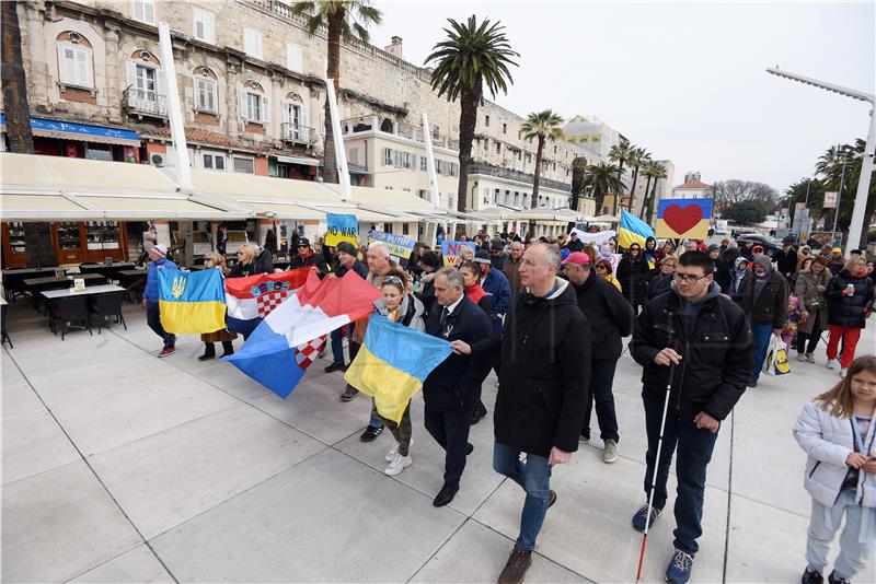 Rallies in support of Ukraine held in Split, Vukovar, Slavonski Brod