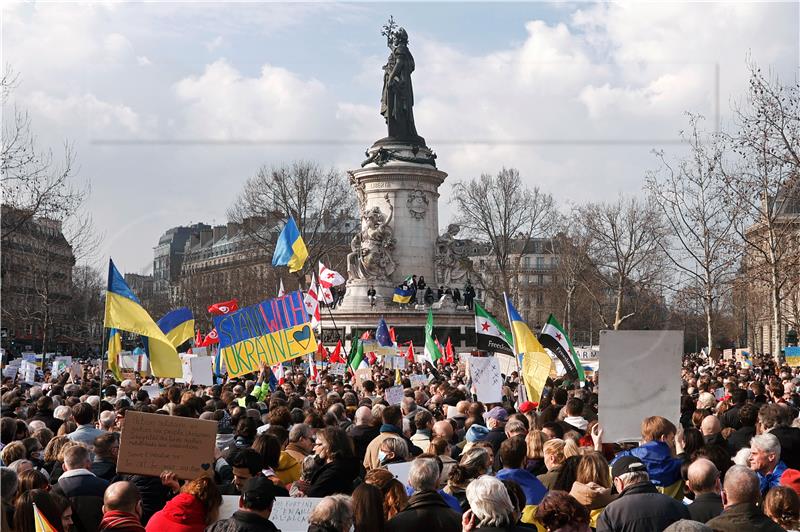 FRANCE PROTEST UKRAINE RUSSIA CONFLICT