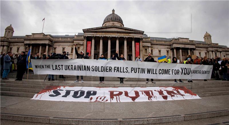 BRITAIN UKRAINE RUSSIA CONFLICT PROTEST