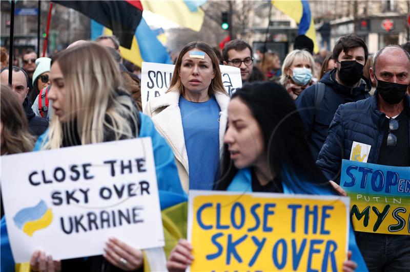 FRANCE PROTEST UKRAINE RUSSIA CONFLICT