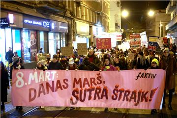 Noćni marš središtem Zagreba za ženska prava