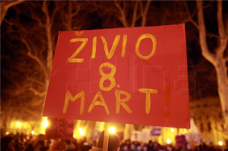 Zagreb: Prosvjedni marš "Noćni marš - 8. mart"