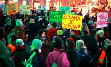 Zagreb: Prosvjedni marš "Noćni marš - 8. mart"