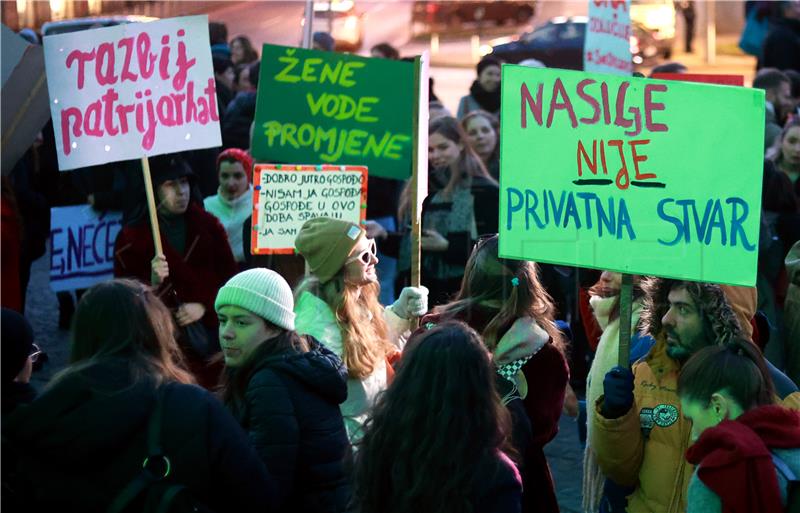 Zagreb: Prosvjedni marš "Noćni marš - 8. mart"