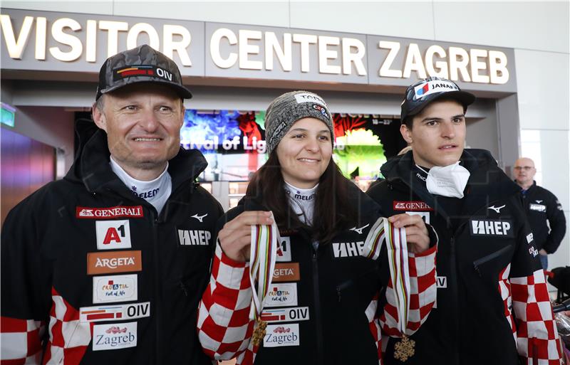 Doček Zrinke Ljutić u Zračnoj luci Zagreb