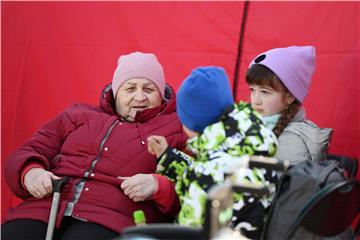 Izbjeglice na graničnom prijelazu Medyka