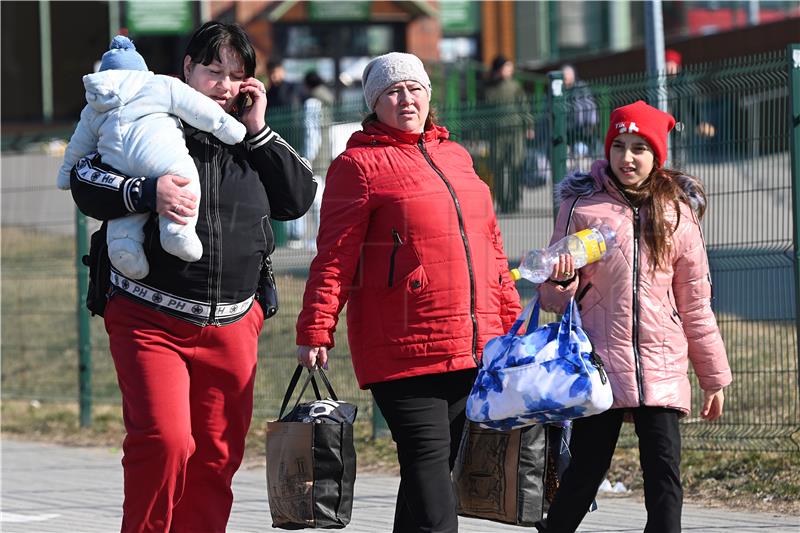 Izbjeglice na graničnom prijelazu Medyka