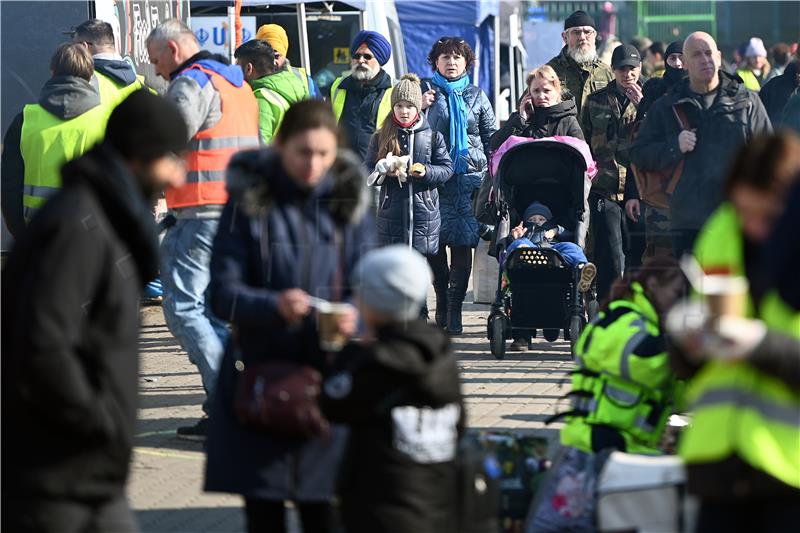 Izbjeglice na graničnom prijelazu Medyka