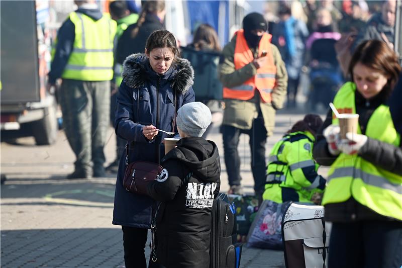 Izbjeglice na graničnom prijelazu Medyka