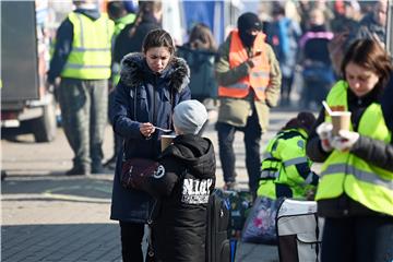 Izbjeglice na graničnom prijelazu Medyka