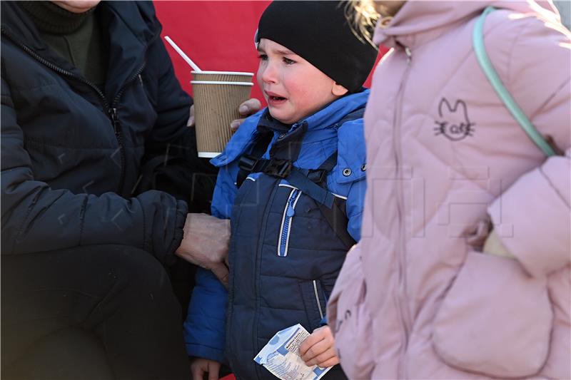 Izbjeglice na graničnom prijelazu Medyka